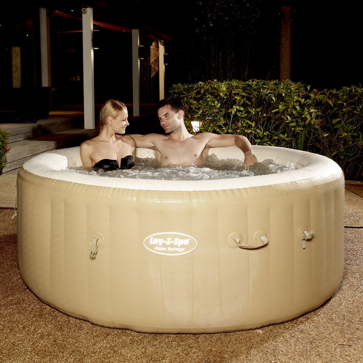 Tan Lay-Z-Spa 4-6 Person Inflatable Hot Tub