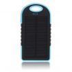 Power Bank 5000mAh Solar Charger Waterproof USB - Blue+Black