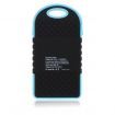 Power Bank 5000mAh Solar Charger Waterproof USB - Blue+Black