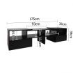 TV Stand Entertainment Unit Adjustable Cabinet - Black