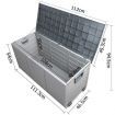 Gardeon Outdoor Storage Box 290L Lockable Organiser Garden Deck Shed Tool Grey