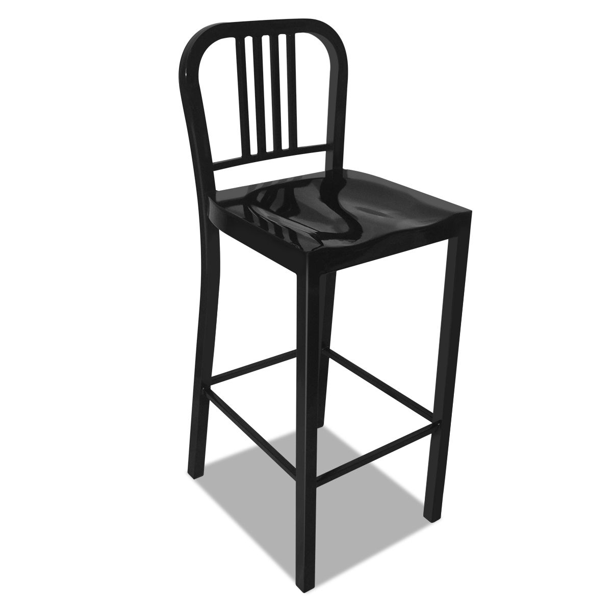 Set of Metal Navy High Bar ChairsBlack Crazy Sales