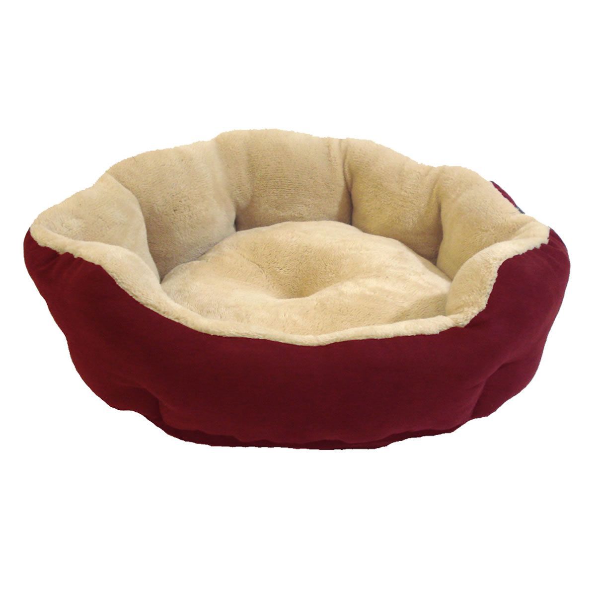 Snuggle Pet Bed Small 50 x 50 x 20cm Burgundy
