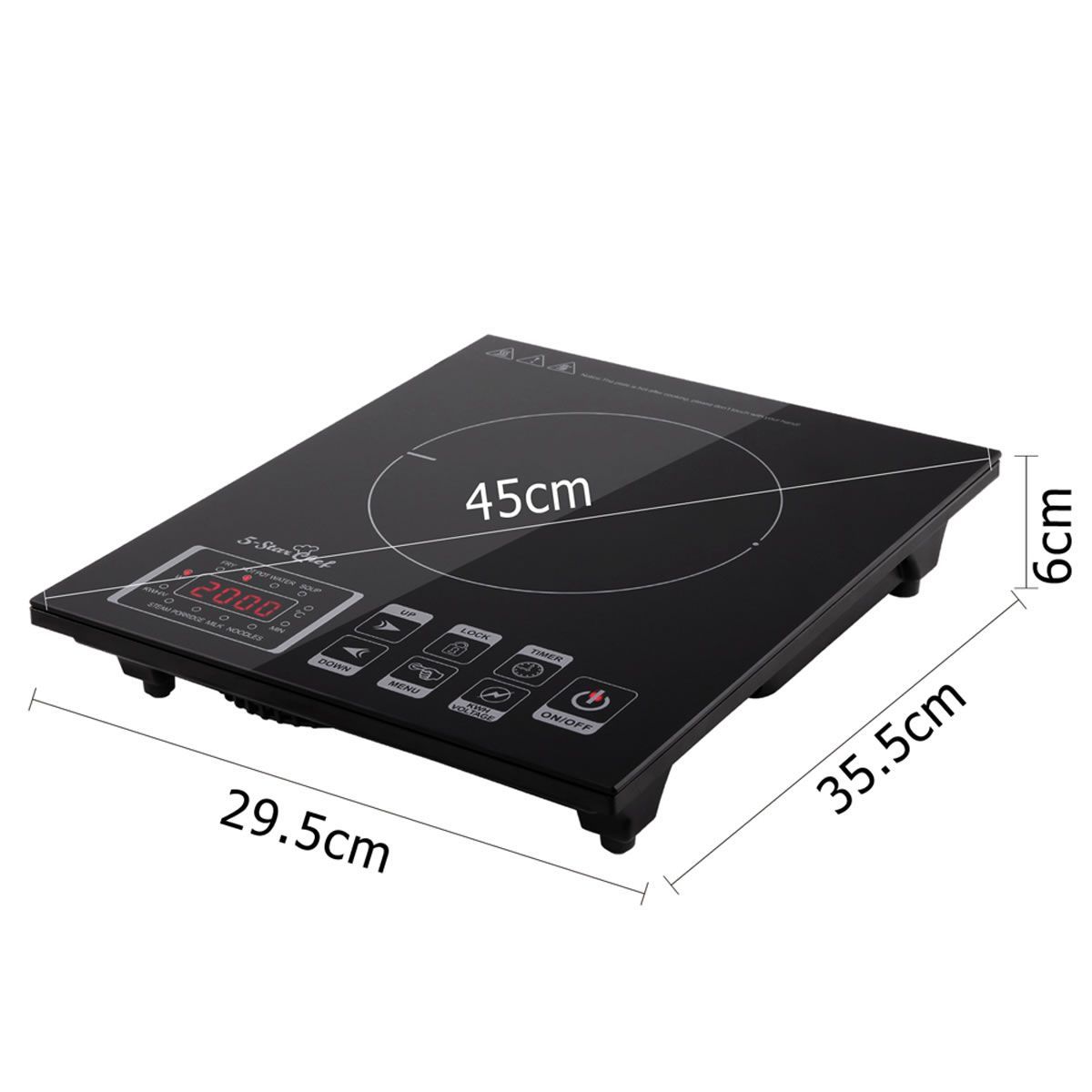 5 Star Chef Induction Cooktop with Digital Display Hotplate Crazy Sales