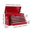 Giantz 9 Drawer Tool Box Cabinet Chest Toolbox Storage Garage Organiser Red