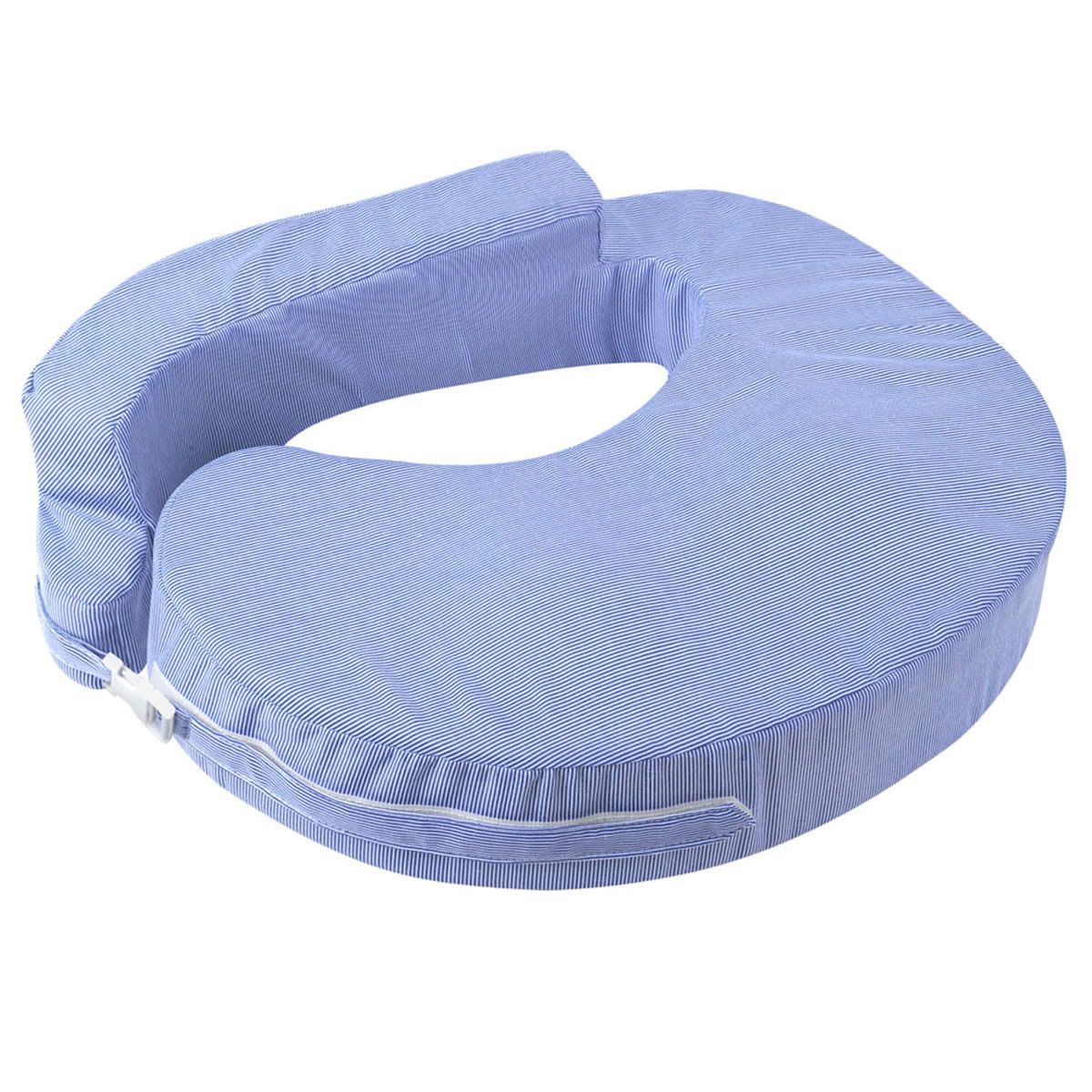 Baby Breast Feeding Support Memory Foam Pillow with Zip Cover Blue