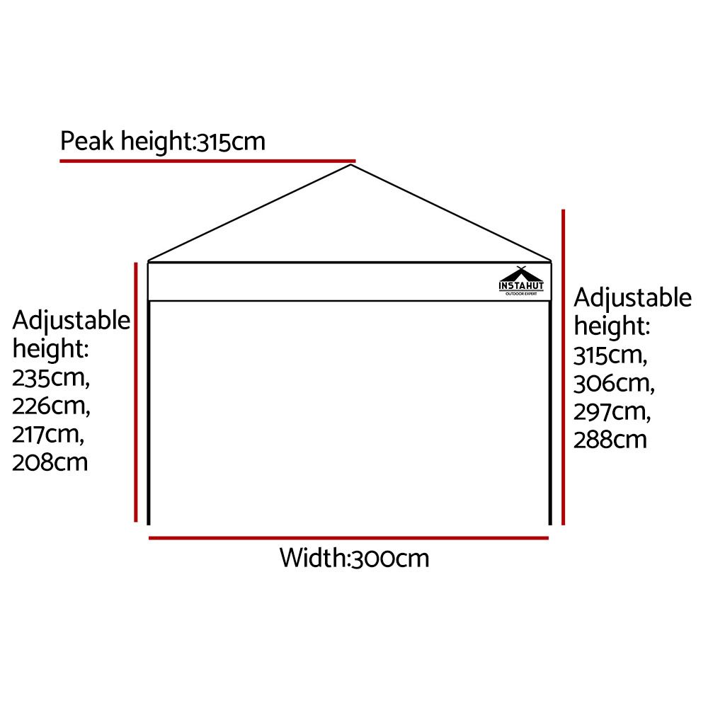 Instahut Gazebo Pop Up Marquee 3x3m Folding Tent Wedding Outdoor Camping Canopy Gazebos Shade Navy