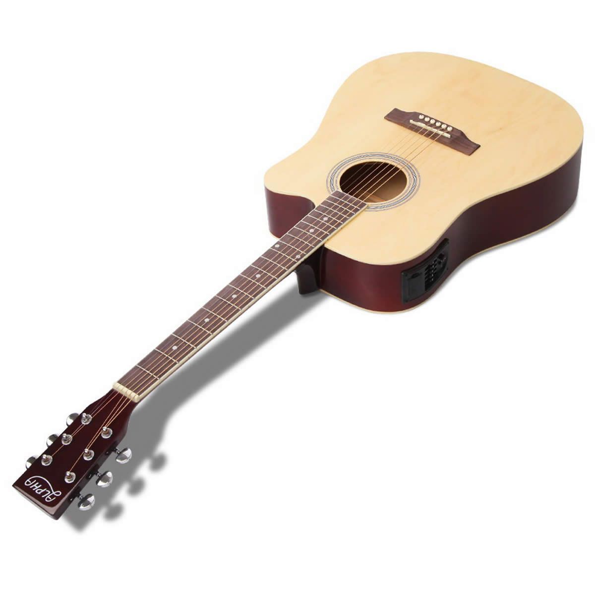 41" 5 Band EQ Electric Acoustic Guitar Full Size Natural Crazy Sales