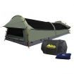 King Single Camping Canvas Swag Tent Celadon with Air Pillow